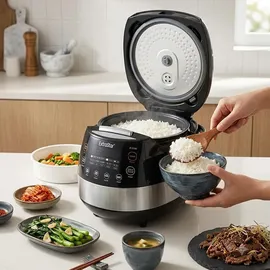 Avizar Elektrischer Reiskocher schwarz 5,0 l