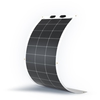 Renogy 100W 12V Flexibles Solarpanel Monokristalline Solarmodule Silizium Solarzelle Photovoltaik Folie für Wohnmobil, Camping, Boote, Camper und andere unebene Oberflächen