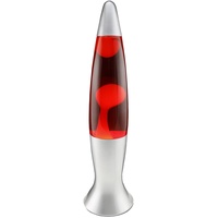 ChiliTec Lavalampe Wachslampe 40cm 1,5m Kabel mit Schalter Tischleuchte Stimmungslicht Silber Gelb Rot