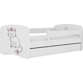 WFL GROUP Jugendbett Emily 80 x 160 cm Kiefer MDF weiß/roségold