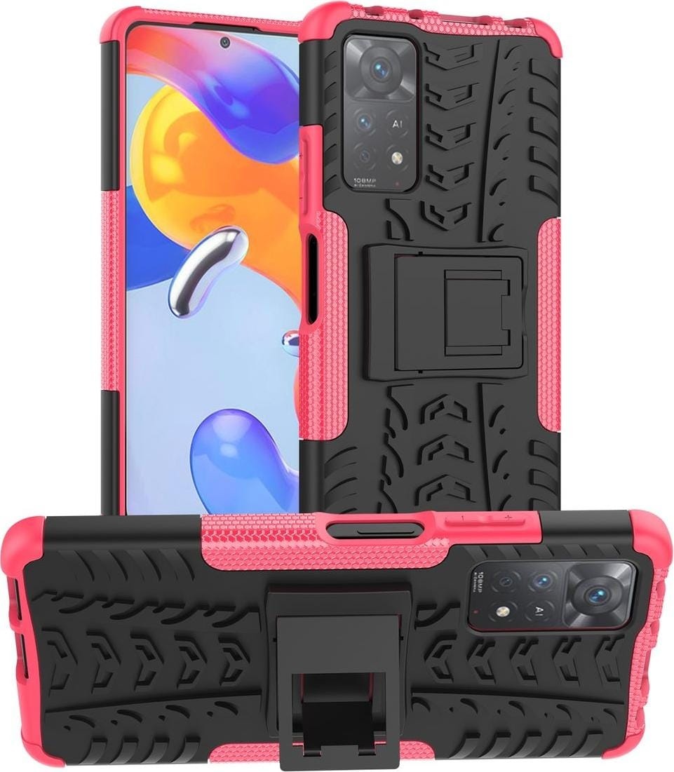 König Design Hülle Handy Schutz für Xiaomi Redmi Note 11 Pro Case Cover Bumper Etuis Halter (Xiaomi Redmi Note 11 Pro+ 5G, Xiaomi Redmi Note 11 Pro), Smartphone Hülle, Rosa