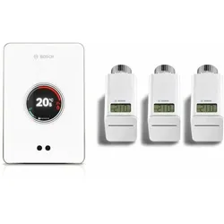 BOSCH smarter W-LAN Regler EasyControl Set mit 3 Funk-Thermostaten, weiß