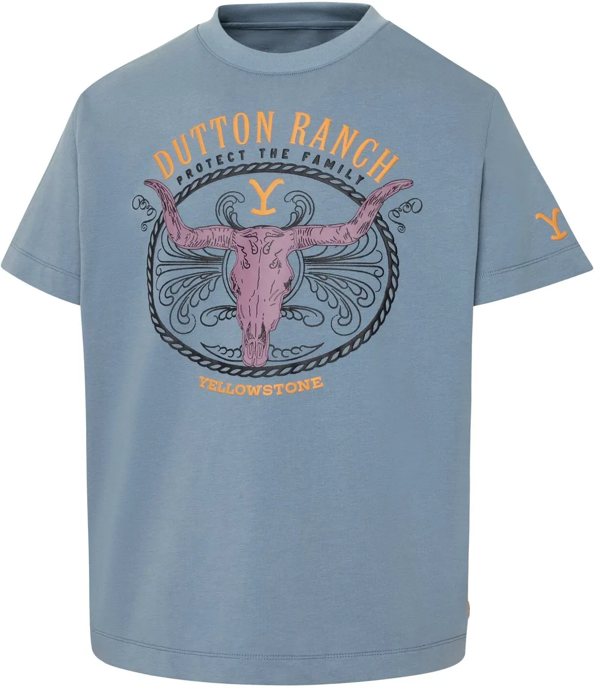 STARS & STRIPES T-Shirt Yellowstone protect the family, unisex rauchblau S