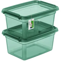 Moxom 2X Aufbewahrungsbox mit Deckel 1,5L – 19,5 x