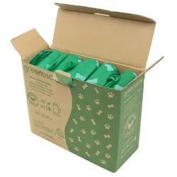 MONOUSO - Kompostierbare Tasche 23x32cm Hunde Biologisch abbaubare Rollen R20x15 (300 Stück)