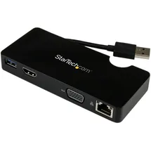 Startech StarTech.com USB 3.0 Universal Laptop Mini Dockingstation mit HDMI oder VGA, Gigabit Ethernet, USB 3.0