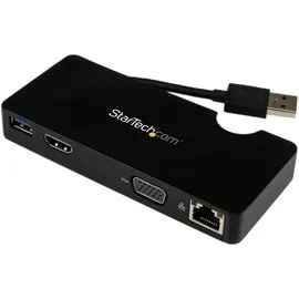 Startech StarTech.com USB 3.0 Universal Laptop Mini Dockingstation mit HDMI oder VGA, Gigabit Ethernet, USB 3.0