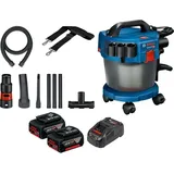 Bosch - Akku-Staubsauger gas 18V-10 l / 2x 6,0 Ah Akku + Ladegerät inkl. Zubehör-Set 14tlg.