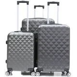 Cheffinger Reisekoffer Koffer 3 tlg Hartschale Trolley Set Kofferset Handgepäck Gepäck Reisetasche ABS-07