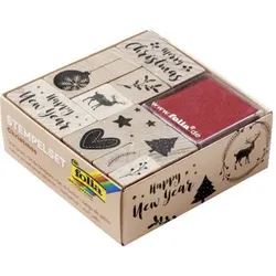 Folia 31108, Stempel-Set für Kinder, Holz