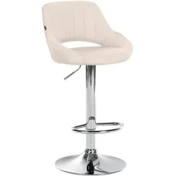 CLP Barhocker Milet Stoff creme/chrom