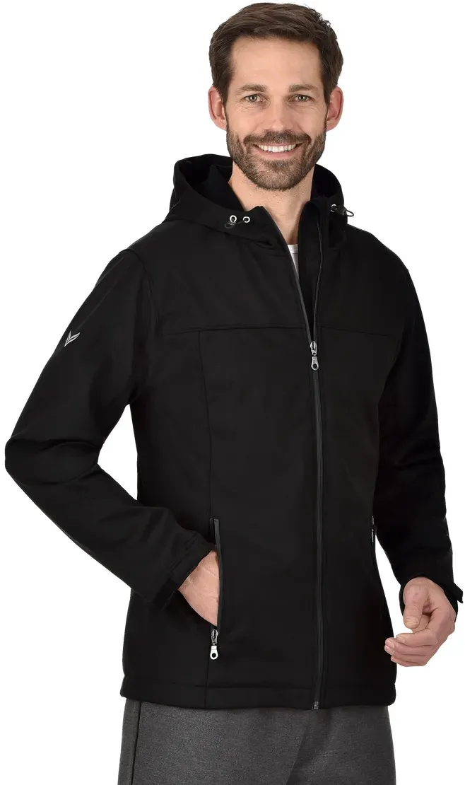 Trigema Softshelljacke »TRIGEMA Klassische Softshell–Kapuzenjacke«, (1 St.) Trigema schwarz XL