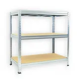 Kellerregal mit Holzböden Biedrax 50 x 120 x 90 cm verzinkt - 3 Fachböden MDF