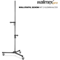 Walimex pro Rollstativ 223cm, mit 2 Klemmhaltern