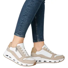 Rieker Sneaker Damen Weite M Beige/Weiß 37