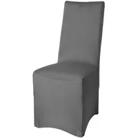 Beautissu Stuhlhusse 95x45cm Anthrazit Stretch Bankett