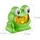 Relaxdays Seifenblasenmaschine Frosch inkl. 2 Seifenblasenflüssigkeit