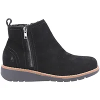 Hush Puppies Damenstiefel Knöchel Libby Wildleder Zip Schwarz UK Größe 3
