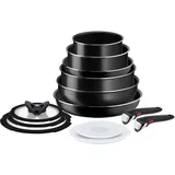 Tefal Ingenio Easy ON 13-teiliges Antihaft-Pfannen-Set, 22 & 28 cm Bratpfannen, 16 & 20 cm Töpfe, 24 cm Sautepfanne, 26 cm Wokpfanne, 16 & 20 & 24 cm Glasdeckel, 16 & 20 hermetische Deckel, 2