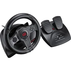 READY 2 GAMING Nintendo Switch Racing Wheel, Lenkrad mit Pedalen, Schwarz