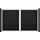 GROJA Gartentor 300 x 180 cm Schwarz/Aluminium