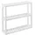 [en.casa] Badezimmerregal Regal Wandregal Badregal Badmöbel Ablage weiß 54x60x15cm