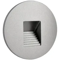 Deko-Light Wandeinbauleuchte 2er Pack rund grau
