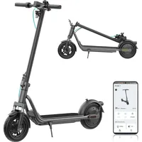 Odys Phi X30 E-Scooter mit Straßenzulassung & Federung, (max. 20km/h, bis zu 35km Reichweite, bis zu 15% Steigungen, 10" Luftreifen, - Schwarz