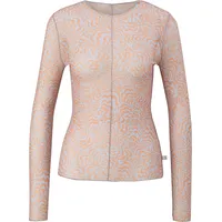 QS - T-Shirt mit Inside Out-Effekt, Damen, Rosa, M
