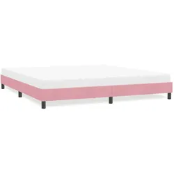 Bettgestell ohne Matratze Rosa 180x220 cm Samt
