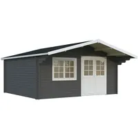 Palmako Gartenhaus Britta 19,7 m2 - 40 mm Grau