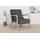 byLIVING Sessel NOHR Grob-Cord 65,5 x 78 x 84 cm Grau mit Zierkissen