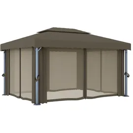 vidaXL Pavillon 4 x 3 m Taupe