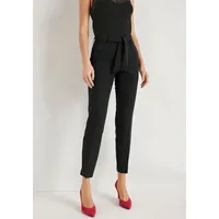 Hechter Paris Anzughose mit Bindegürtel, schwarz,