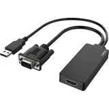 Hama VGA+USB auf HDMI Adapter 15 cm Schwarz