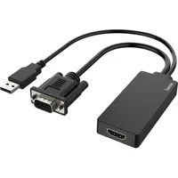 Hama VGA+USB auf HDMI Adapter 15 cm Schwarz