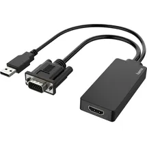 Hama VGA+USB auf HDMI Adapter 15 cm Schwarz
