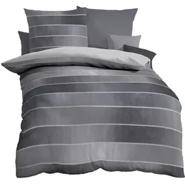 KAEPPEL Timeless Mako-Satin zinn 200 x 200 cm + 2 x 80 x 80 cm