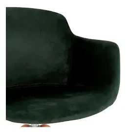 KADIMA DESIGN Esszimmerstuhl mit Armlehnen, 360° drehbar, 59x54x80cm, Samt in Grün | Gr.: onesize