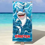 MJARTORIA Personalisiert Strandtuch Microfaser Badetuch mit Namen Kinder Damen, Beach Towel Handtuch Badetuch Stranddecke Schnelltrocknend für Reise Schwimmen Sauna Yoga Fitness 60x120cm Mikrofaser