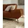 W.Schillig Eckcouch Leder 3-Sitzer Orange