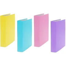 Livepac-Office Ringbuch DIN A5 40 mm Gelb/Türkis/Pink/Lila 4 St.