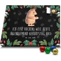 Mr. & Mrs. Panda Schoko Adventskalender Igel Kuchenstück - Schwarz - Geschenk, Gute Laune, Kuchen backen, Tiermotive, lustige Sprüche, Tiere, Bac... - Schwarz