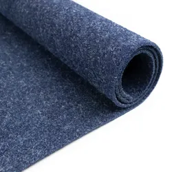 Teppichboden "Nadelfilz REWIND", blau, B:200cm H:5mm L:1400cm, Polypropylen, PRIMAFLOR-IDEEN IN TEXTIL, Teppiche, Breite 200 cm, Uni Farben, robust & strapazierfähig