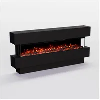 GLOW FIRE Elektrokamin Clear Elektrokamin, Standkamin mit 3D Feuer und Heizung (Thermostat), Elektrischer Standkamin mit APP Steuerung, Heizleistung (900- 1800 W) schwarz 50 cm