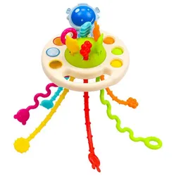 Fivejoy Lernspielzeug Baby Beiß Spielzeug, Kleines Enten Form Design, Weicher, Sicherer (Mit Wasser Gefüllter Beißring Für Säuglinge, 1-St)