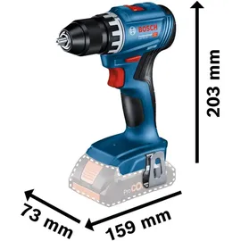 Bosch Professional GSR 18V-45 inkl. 2 x 2,0 Ah + Ladegerät + Koffer