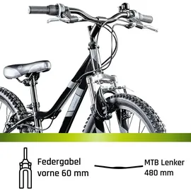 Galano GA20 24" RH 30 cm schwarz/grau 21-Gang V-Brakes