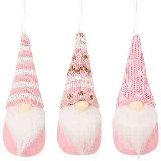 Weihnachtsdeko 3 Stück Weihnachten Kleiner Plüsch Wichtel Gnom Weihnachtsdeko, Handgemachte Süße Mini Tomte Schwedischer Baumschmuck GNOME Christbaumschmuck, Geschenk für Kinder Weihnachten