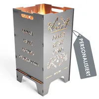 MOCAVI Edelstahl Feuertonne Beste 73 cm | 3 mm V2A personalisiert